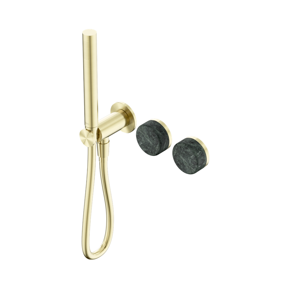 SERENITY PROGRESSIVE SHOWER SYSTEM WITH VERDE ALPI HANDLE AND SLIM SHOWER BRUSHED GOLD (24E020BG)