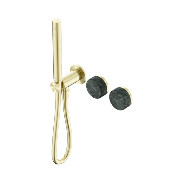 SERENITY PROGRESSIVE SHOWER SYSTEM WITH VERDE ALPI HANDLE AND SLIM SHOWER BRUSHED GOLD (24E020BG)