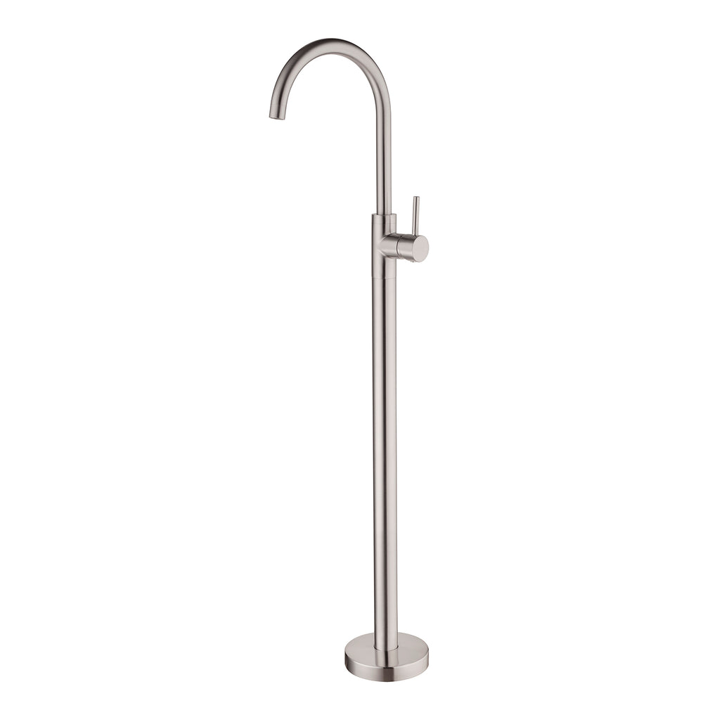MECCA FREESTANDING BATH MIXER BRUSHED NICKEL (NR210903a01BN)
