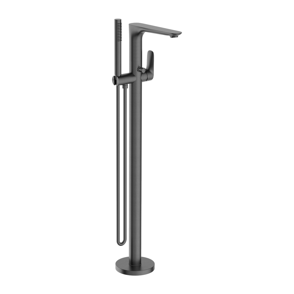 BIANCA FREESTANDING BATH MIXER WITH HAND SHOWER GUN METAL (NR321503aGM)
