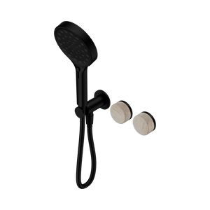 SERENITY PROGRESSIVE SHOWER SYSTEM WITH ROME TRAVERTINE HANDLE AND SERENITY HAND SHOWER MATTE BLACK (24E027MB)