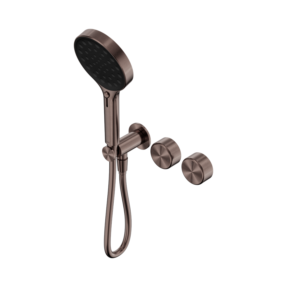SERENITY PROGRESSIVE SHOWER SYSTEM WITH METAL HANDLE AND SERENITY HAND SHOWER BRUSHED BRONZE (24E030BZ)