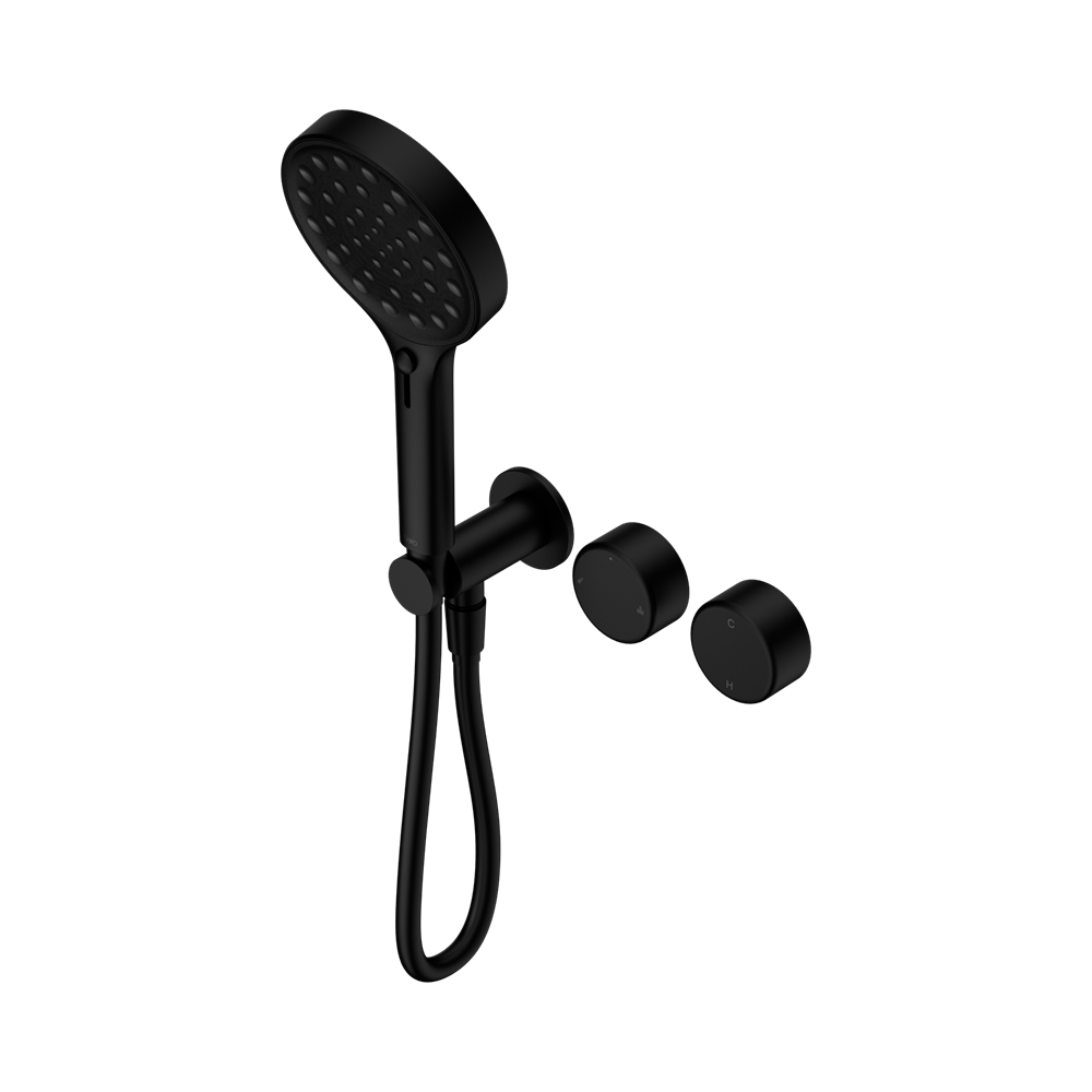 SERENITY PROGRESSIVE SHOWER SYSTEM WITH METAL HANDLE AND SERENITY HAND SHOWER MATTE BLACK (24E030MB)