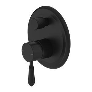YORK SHOWER MIXER WITH DIVERTOR WITH METAL LEVER MATTE BLACK (NR692109A02MB)