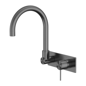 MECCA WALL BASIN/BATH MIXER SWIVEL SPOUT GUN METAL (NR221910QGM)