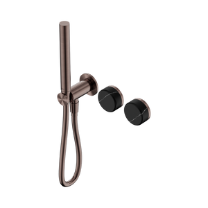 SERENITY PROGRESSIVE SHOWER SYSTEM WITH MARQUINA BLACK HANDLE AND SLIM SHOWER BRUSHED BRONZE (24E131BZ)