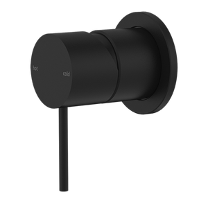 MECCA SHOWER MIXER 60MM PLATE MATTE BLACK (NR221911HMB)