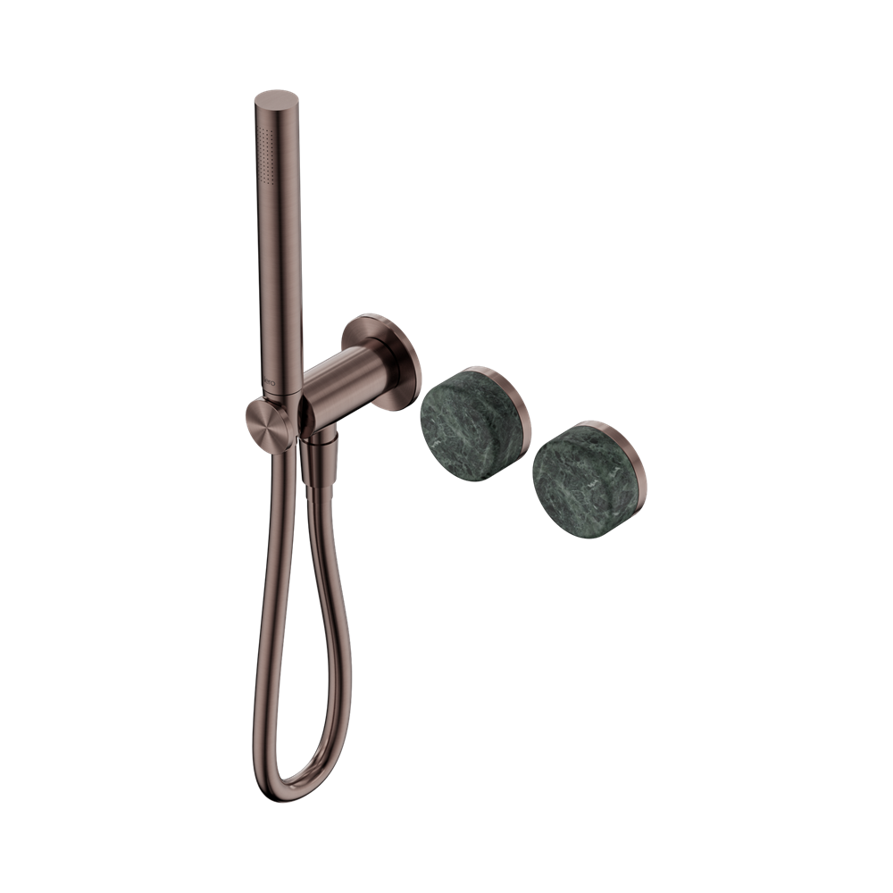 SERENITY PROGRESSIVE SHOWER SYSTEM WITH VERDE ALPI HANDLE AND SLIM SHOWER BRUSHED BRONZE (24E020BZ)