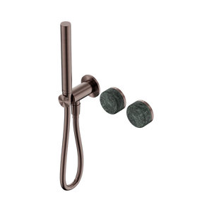 SERENITY PROGRESSIVE SHOWER SYSTEM WITH VERDE ALPI HANDLE AND SLIM SHOWER BRUSHED BRONZE (24E020BZ)