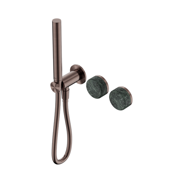 SERENITY PROGRESSIVE SHOWER SYSTEM WITH VERDE ALPI HANDLE AND SLIM SHOWER BRUSHED BRONZE (24E020BZ)
