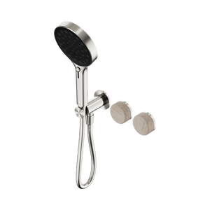 SERENITY PROGRESSIVE SHOWER SYSTEM WITH ROME TRAVERTINE HANDLE AND SERENITY HAND SHOWER BRUSHED NICKEL (24E027BN)