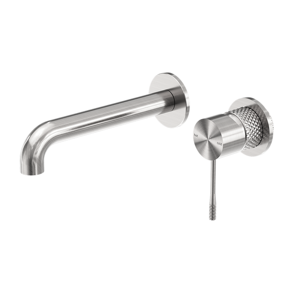 OPAL WALL BASIN/BATH MIXER SEPARATE BACK PLATE 120/160/185/230/260MM BRUSHED NICKEL
