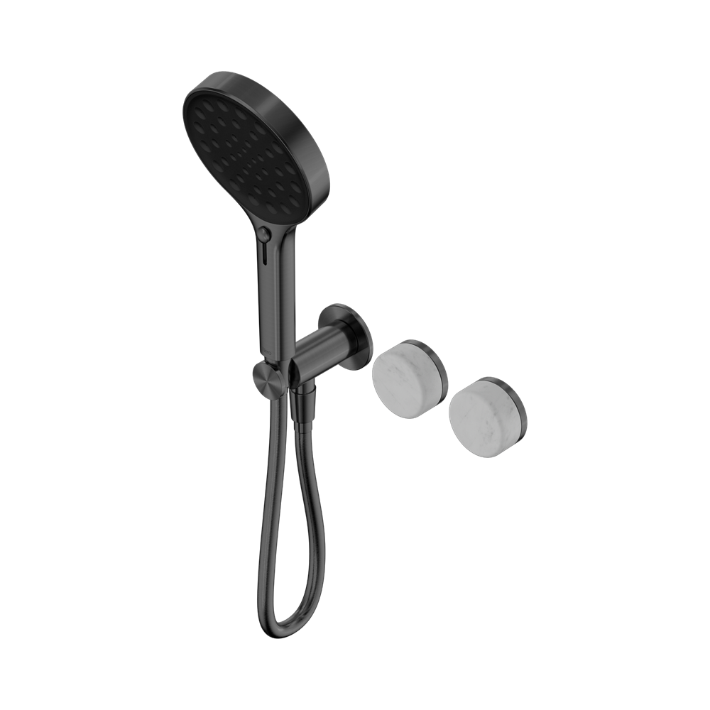 SERENITY PROGRESSIVE SHOWER SYSTEM WITH CARRARA HANDLE AND SERENITY HAND SHOWER GUN METAL (24E025GM)