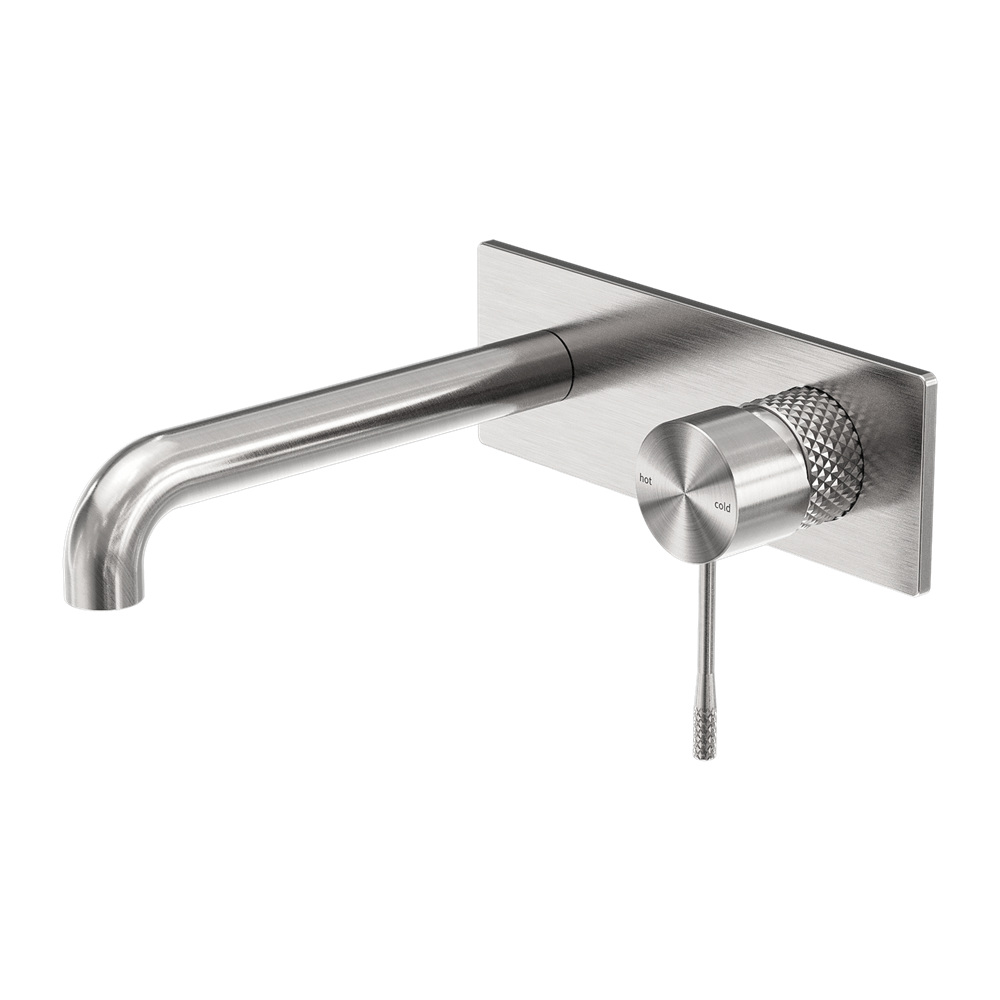 OPAL WALL BASIN/BATH MIXER 120/160/185/230/260MM BRUSHED NICKEL