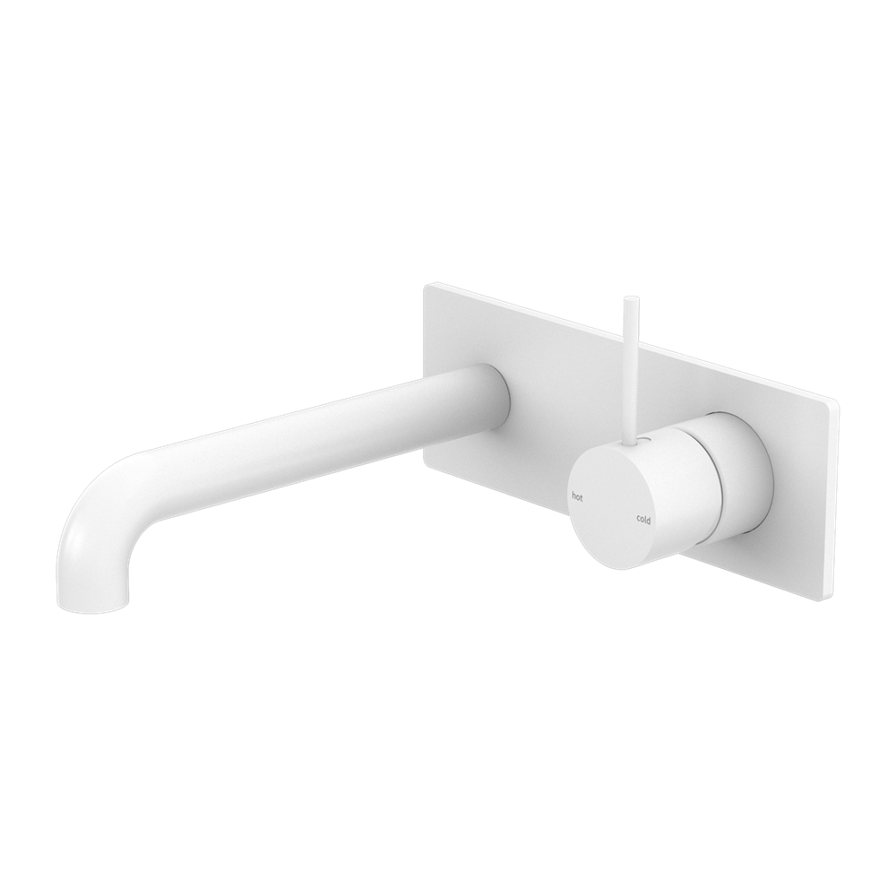 MECCA WALL BASIN/BATH MIXER HANDLE UP 120/160/185/230/260MM MATTE WHITE