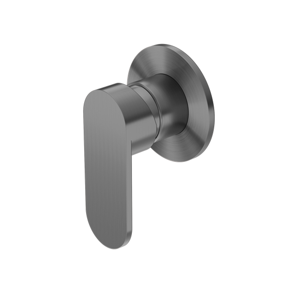 ECCO SHOWER MIXER 80MM ROUND PLATE GUN METAL (NR301311DGM)