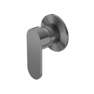 ECCO SHOWER MIXER 80MM ROUND PLATE GUN METAL (NR301311DGM)