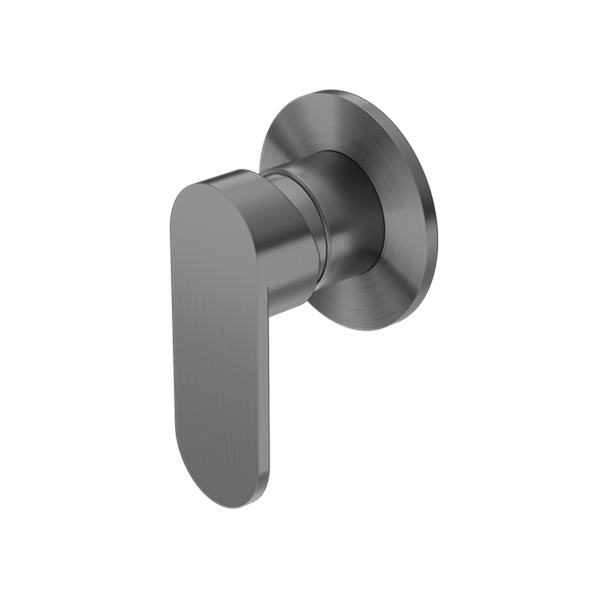 ECCO SHOWER MIXER 80MM ROUND PLATE GUN METAL (NR301311DGM)
