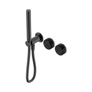 SERENITY PROGRESSIVE SHOWER SYSTEM WITH MARQUINA BLACK HANDLE AND SLIM SHOWER GUN METAL (24E131GM)