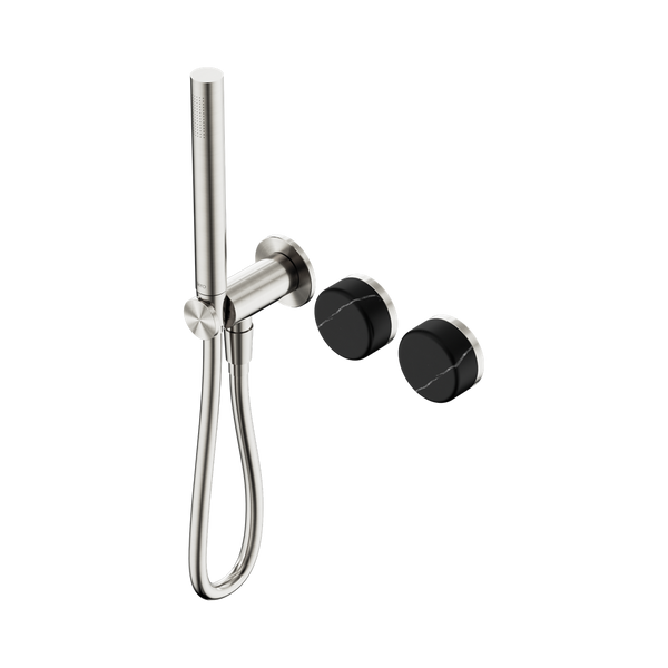 SERENITY PROGRESSIVE SHOWER SYSTEM WITH MARQUINA BLACK HANDLE AND SLIM SHOWER CHROME (24E131CH)