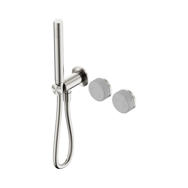SERENITY PROGRESSIVE SHOWER SYSTEM WITH CARRARA HANDLE AND SLIM SHOWER BRUSHED NICKEL (24E019BN)