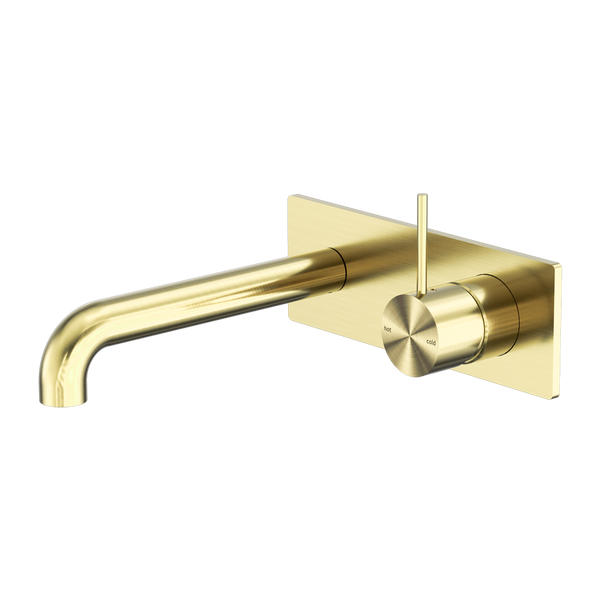 MECCA WALL BASIN/BATH MIXER HANDLE UP 120/160/185/230/260MM BRUSHED GOLD