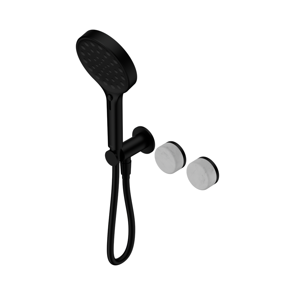 SERENITY PROGRESSIVE SHOWER SYSTEM WITH CARRARA HANDLE AND SERENITY HAND SHOWER MATTE BLACK (24E025MB)