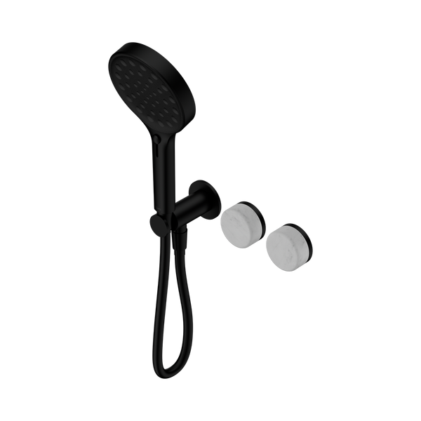 SERENITY PROGRESSIVE SHOWER SYSTEM WITH CARRARA HANDLE AND SERENITY HAND SHOWER MATTE BLACK (24E025MB)