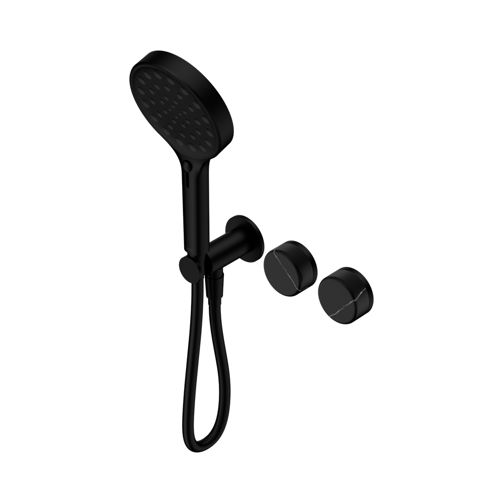SERENITY PROGRESSIVE SHOWER SYSTEM WITH MARQUINA BLACK HANDLE AND SERENITY HAND SHOWER MATTE BLACK (24E132MB)