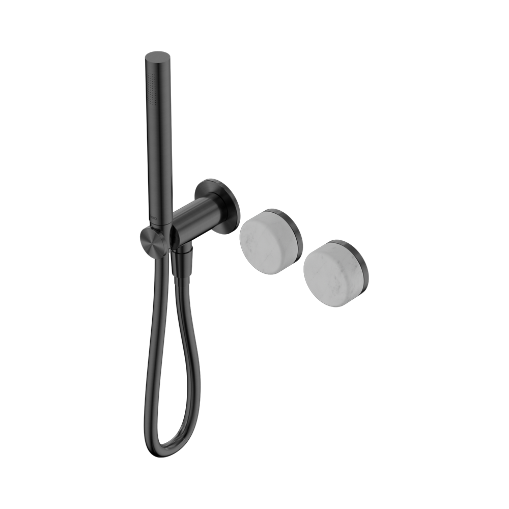 SERENITY PROGRESSIVE SHOWER SYSTEM WITH CARRARA HANDLE AND SLIM SHOWER GUN METAL (24E019GM)