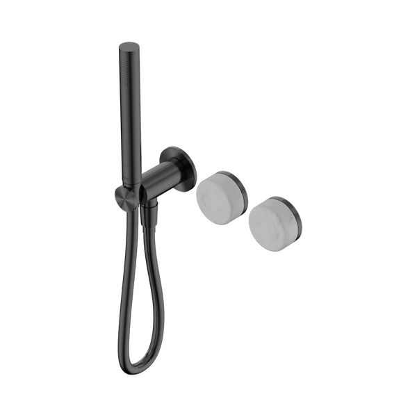 SERENITY PROGRESSIVE SHOWER SYSTEM WITH CARRARA HANDLE AND SLIM SHOWER GUN METAL (24E019GM)