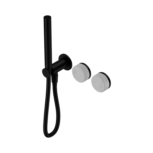 SERENITY PROGRESSIVE SHOWER SYSTEM WITH CARRARA HANDLE AND SLIM SHOWER MATTE BLACK (24E019MB)