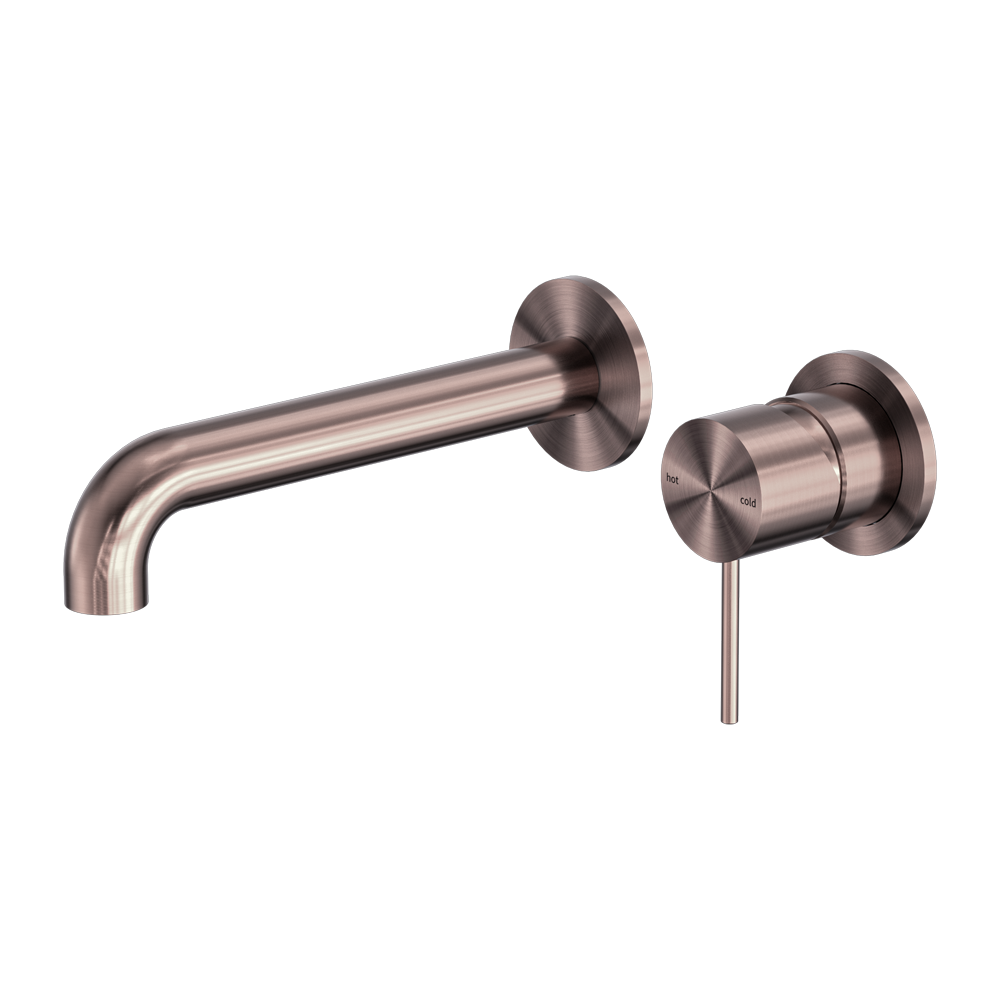 MECCA WALL BASIN/BATH MIXER SEPARATE BACK PLATE 120/160/185/230/260MM BRUSHED BRONZE