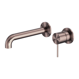 MECCA WALL BASIN/BATH MIXER SEPARATE BACK PLATE 120/160/185/230/260MM BRUSHED BRONZE