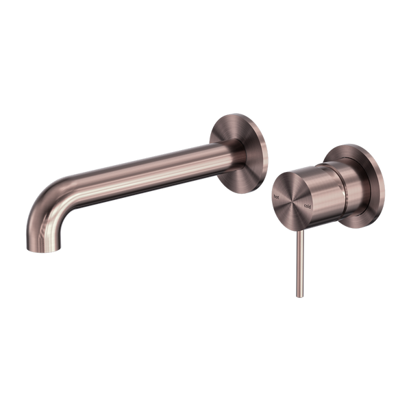 MECCA WALL BASIN/BATH MIXER SEPARATE BACK PLATE 120/160/185/230/260MM BRUSHED BRONZE