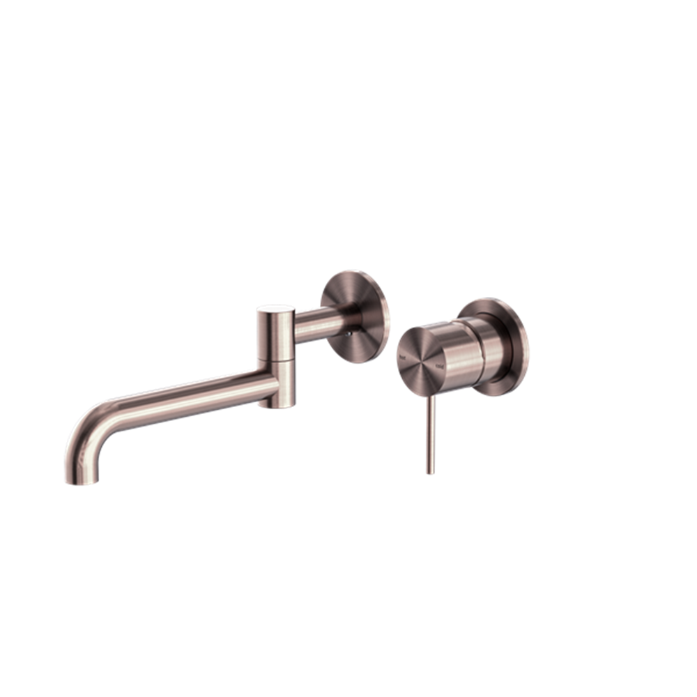 MECCA WALL BASIN/BATH MIXER SWIVEL SPOUT 225MM BRUSHED BRONZE (NR221910RBZ)