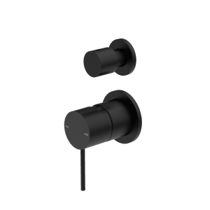 MECCA SHOWER MIXER WITH DIVERTOR SEPARATE BACK PLATE MATTE BLACK (NR221911SMB)