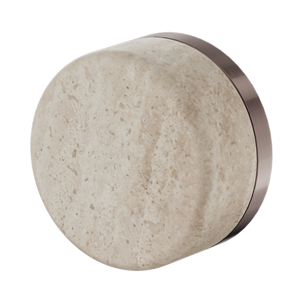 SERENITY PROGRESSIVE SHOWER MIXER WITH ROME TRAVERTINE HANDLE BRUSHED BRONZE (24E003BZ)