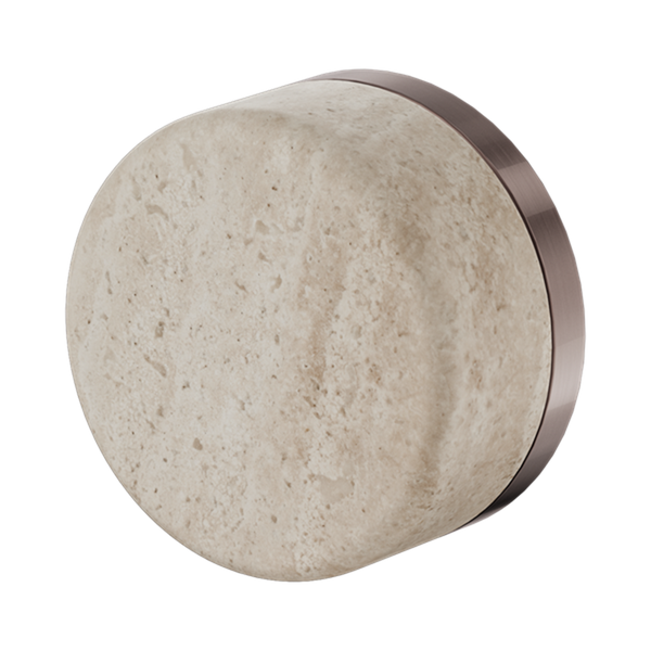 SERENITY PROGRESSIVE SHOWER MIXER WITH ROME TRAVERTINE HANDLE BRUSHED BRONZE (24E003BZ)