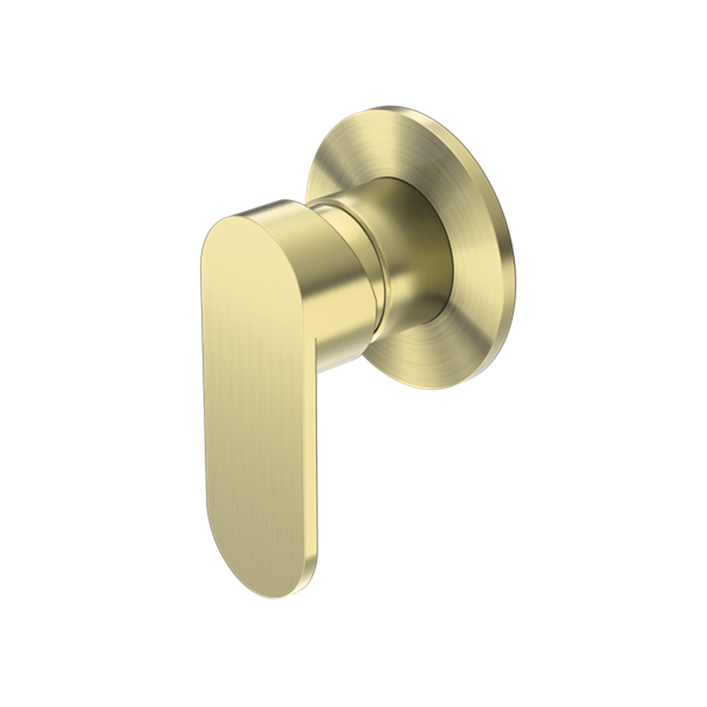 ECCO SHOWER MIXER 80MM ROUND PLATE BRUSHED GOLD (NR301311DBG)