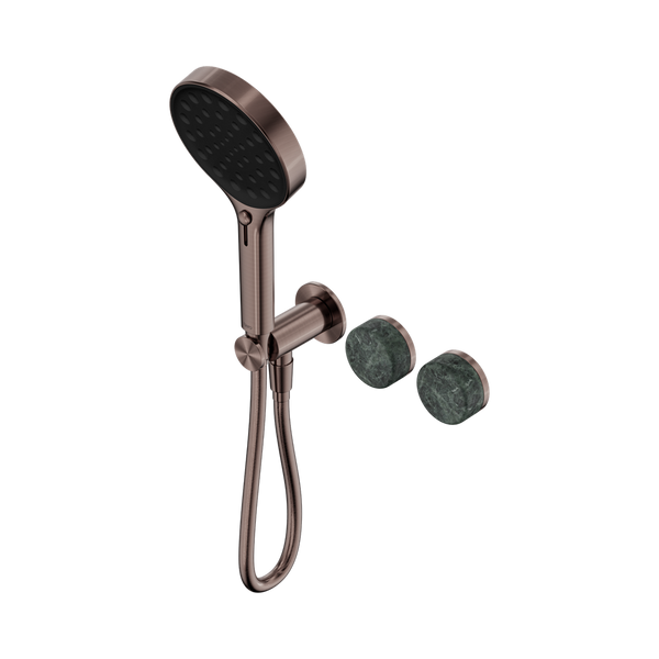 SERENITY PROGRESSIVE SHOWER SYSTEM WITH VERDE ALPI HANDLE AND SERENITY HAND SHOWER BRUSHED BRONZE (24E026BZ)