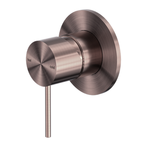 MECCA SHOWER MIXER 80MM PLATE BRUSHED BRONZE (NR221911BZ)