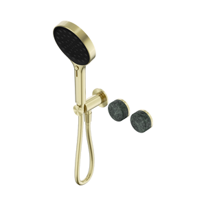 SERENITY PROGRESSIVE SHOWER SYSTEM WITH VERDE ALPI HANDLE AND SERENITY HAND SHOWER BRUSHED GOLD (24E026BG)
