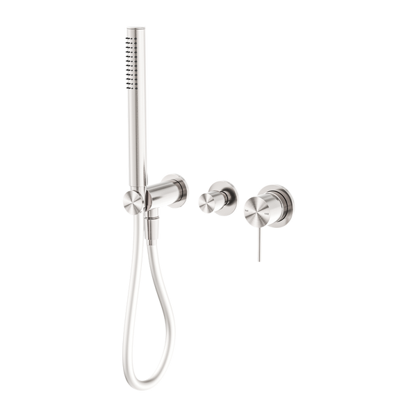 MECCA SHOWER MIXER DIVERTOR SYSTEM SEPARATE BACK PLATE BRUSHED NICKEL (NR221912FBN)