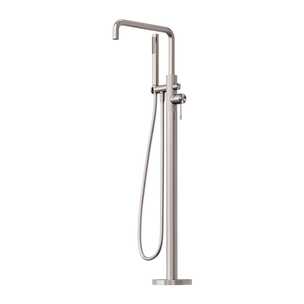 OPAL FREESTANDING BATH MIXER WITH HAND SHOWER BRUSHED NICKEL (NR251903aBN)