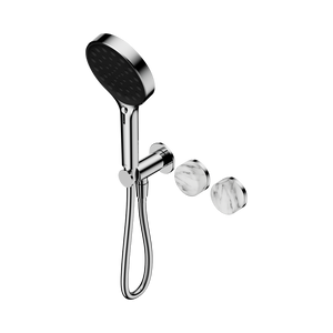 SERENITY PROGRESSIVE SHOWER SYSTEM WITH ARABESCATO CORCHIA HANDLE AND SERENITY HAND SHOWER CHROME (24E028CH)