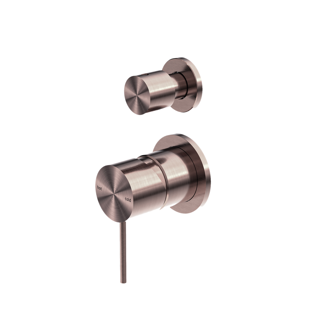 MECCA SHOWER MIXER WITH DIVERTOR SEPARATE BACK PLATE BRUSHED BRONZE (NR221911SBZ)