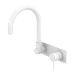 MECCA WALL BASIN/BATH MIXER SWIVEL SPOUT MATTE WHITE (NR221910QMW)