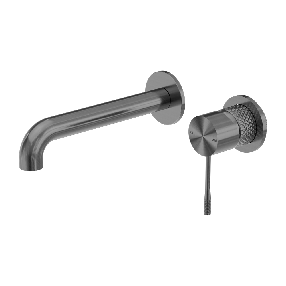 OPAL WALL BASIN/BATH MIXER SEPARATE BACK PLATE 120/160/185/230/260MM GRAPHITE