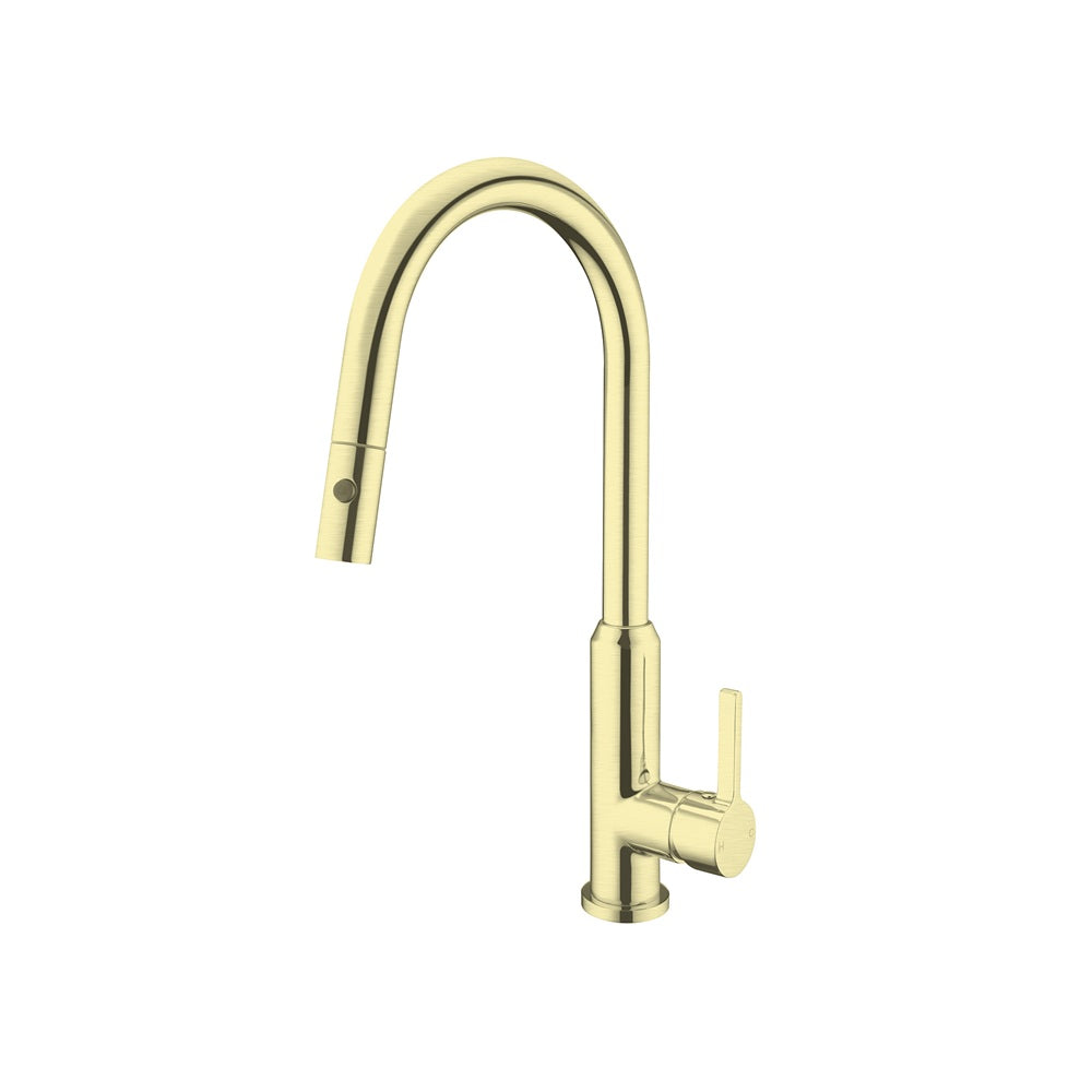 PEARL PULL OUT SINK MIXER WITH VEGIE SPRAY FUNCTION BRUSHED GOLD (NR231708BG)
